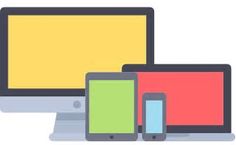 Desktop, tablet, mobile, and laptop - assorted colors